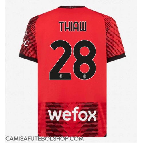 Camisa de time de futebol AC Milan Malick Thiaw #28 Replicas 1º Equipamento 2023-24 Manga Curta